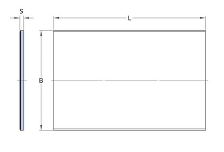 SKF PCMS 2005002.50 E Sliding Strip, Steel-PTFE
