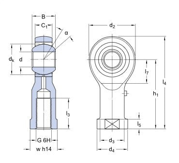 SKF SIKAC 22 M Gelenkkopf
