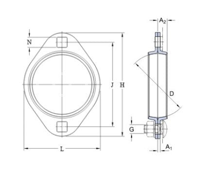 SKF PFT 72 ovales Blechlagergehäuse