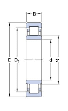 SKF NU 1005 Wälzlager