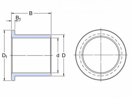SKF PPMF 252821.5 Flanged Polyamide Sliding Bushing PTFE