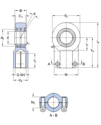 SKF SIQG 100 ES Gelenkkopf