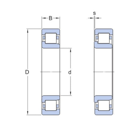 SKF NJ 1009 ECP Rollenlager