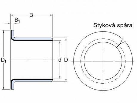 SKF PCMF 252811.5 E Flanged Sliding Bearing, Steel-PTFE/Pb
