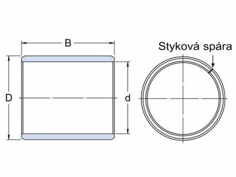 SKF PRM 303440 Gleitlager, gewickelter Bronzenstreifen
