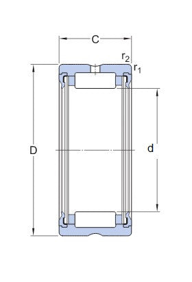 SKF RNA 4902.2RS Needle Bearing Without Inner Ring