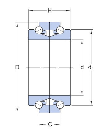 SKF BTW 40 CTN9/SP Kugellager mit schrägem Kontakt
