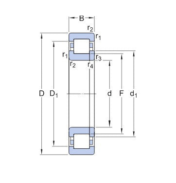 SKF NUP 308 ECM/C3 Wälzlager