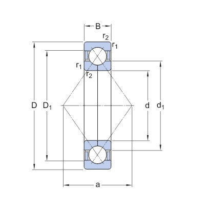 SKF QJ 213 MA/C2L Vierpunktlager