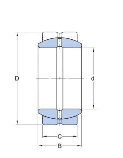 SKF GE 16 ES spherical bearing steel/steel