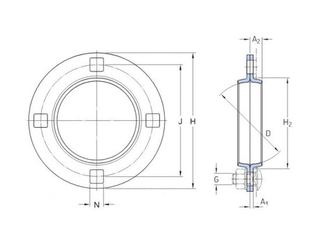 SKF PF 80 rundes Blechlagergehäuse