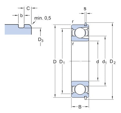 SKF 207-2ZNR Ball Bearing