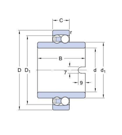 SKF 11212 TN9 schwenkbares Kugellager