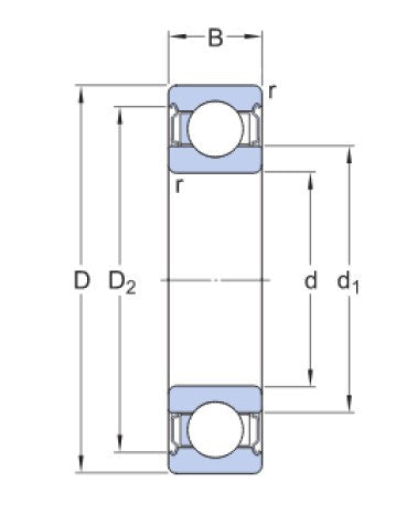 SKF 6306-2Z/VA228 Ball Bearing