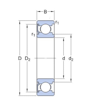 SKF 6001-RSH/C3 Kugellager