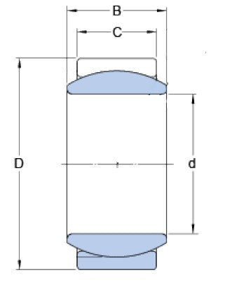 SKF GE 10 E spherical bearing steel/steel
