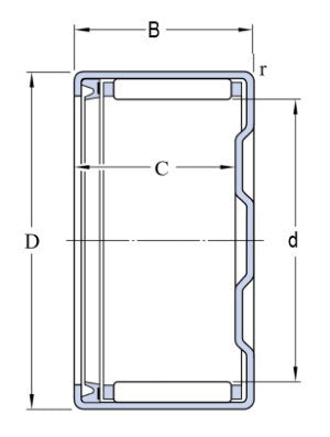 SKF BK 2518 RS Needle Bearing