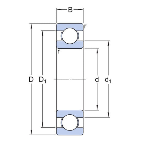 SKF W 618/1 Edelstahl-Kugellager