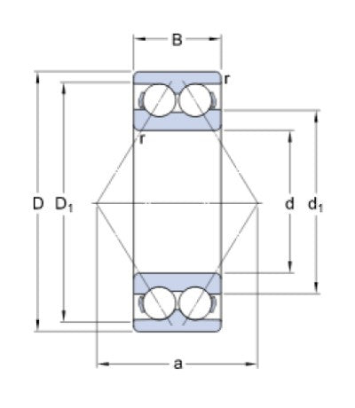 SKF 3317 A Angular Contact Ball Bearing