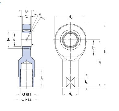 SKF SI 15 C Gelenkkopf