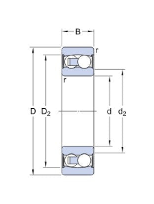 SKF 2308 E-2RS1TN9/C3WT Pendelrollenlager