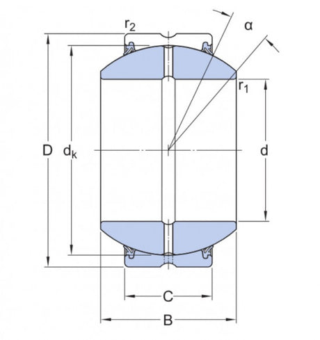 SKF GEH 110 ES-2RS Gelenklager Stahl/Stahl