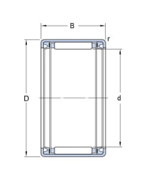 SKF HK 1216.2RS Needle Bearing with Pressed Sleeve