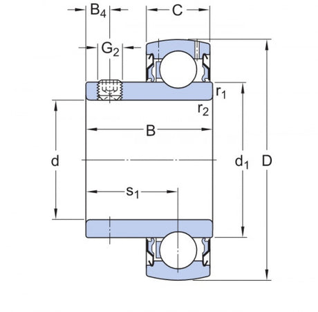 SKF YAT 206-103 locking bearing