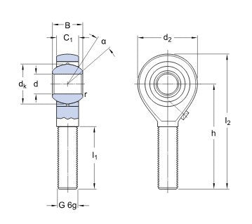 SKF SAKAC 6 M Gelenkkopf