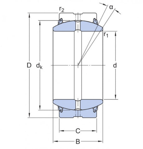 SKF GE 110 TXG3A-2LS spherical bearing