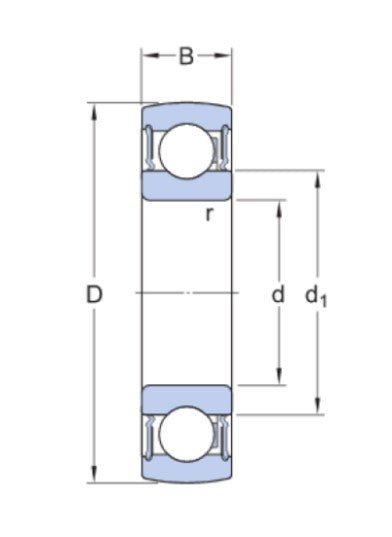 SKF 1726204-2RS1 locking bearing
