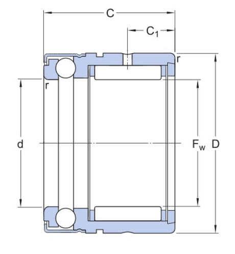 SKF NX 25 Z Nadellager kombiniert
