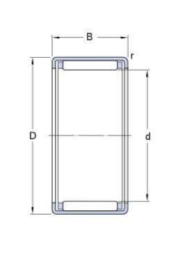 SKF HK 0306 TN Needle Bearing with Pressed Sleeve
