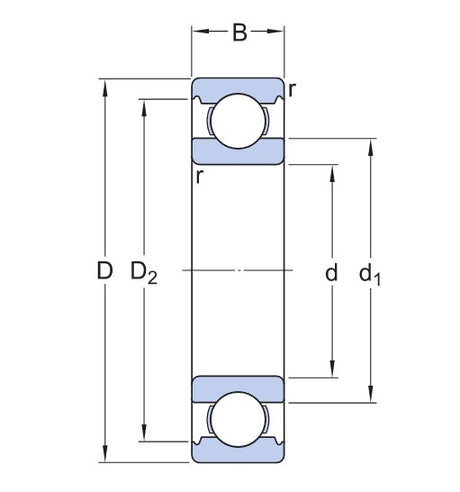 SKF W 6202 Edelstahlkugellager