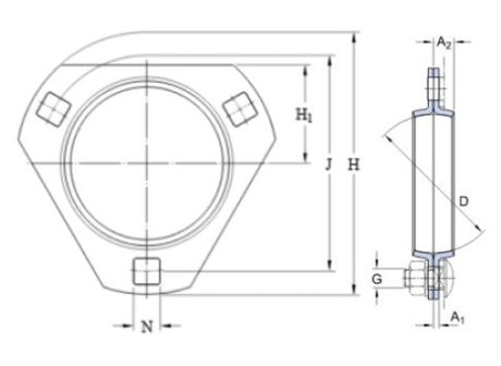 SKF PFD 72 dreieckiges Blechlagergehäuse