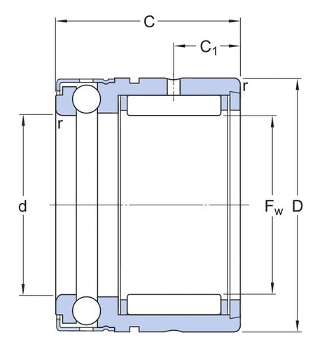 SKF NX 20 Nadellager kombiniert