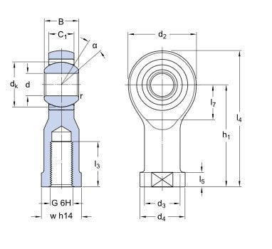 SKF SILKAC 5 M Gelenkkopf