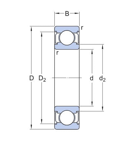 SKF W 619/5-2Z Edelstahlkugellager