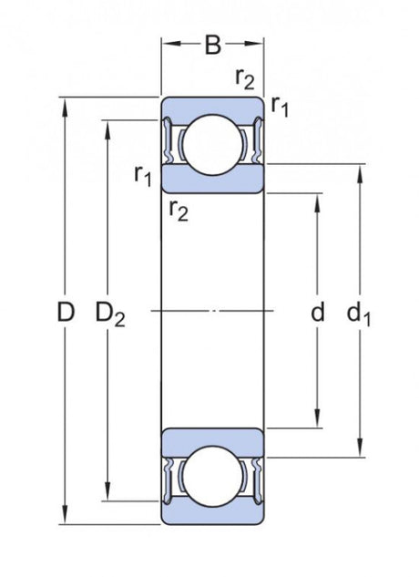 SKF 6310-2RS1/W64 Kugellager